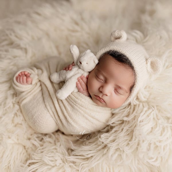 Image of Newborn Bear Bonnet