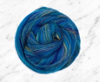 Image 1 of Peacock Corriedale Nylon Combed top 4 ounces