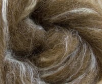 Image 2 of 4 oz 70/30 Moorit Shetland/Tussah Silk Combed Top ON SALE