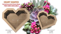 Image 1 of Vertical Succulent Heart Shaped Planter Boxes:
