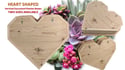 Vertical Succulent Heart Shaped Planter Boxes: