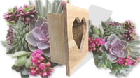 Image 2 of Vertical Succulent Planter Box 10" Heart Shaped Frame