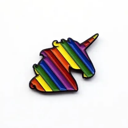 Image of Rainbow Unicorn Pin by Bang-Up Betty