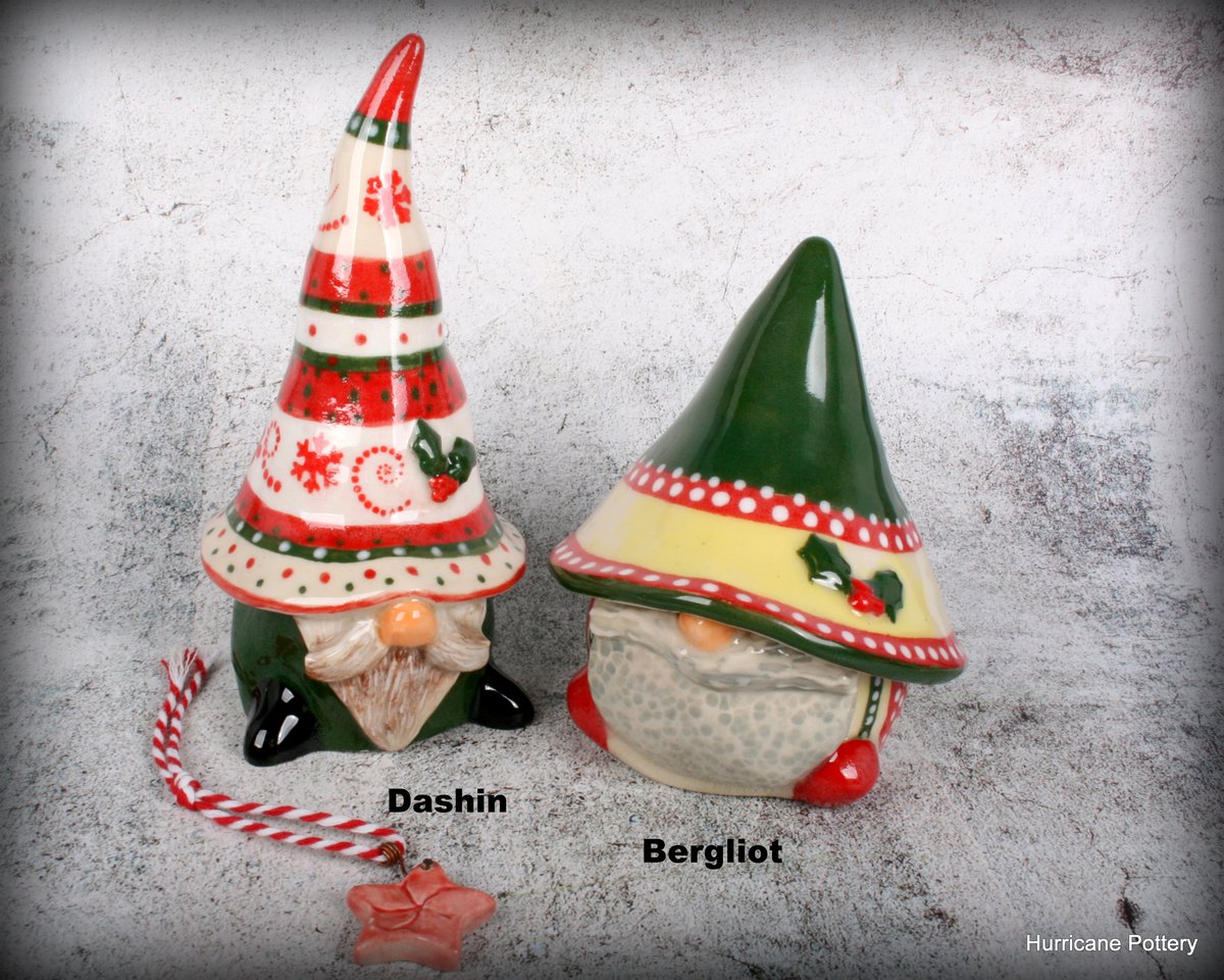 Image of Handmade Stoneware Gnome for Home and Holiday Decor