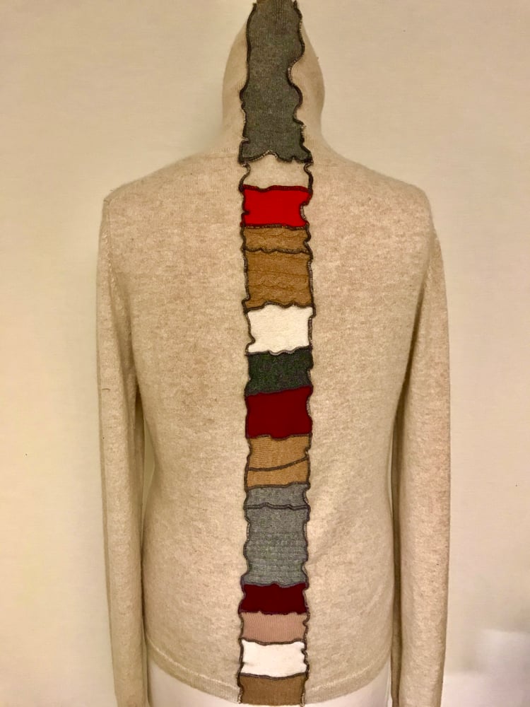 Image of Cashmere "Love" Sweater (Tan & Gray)