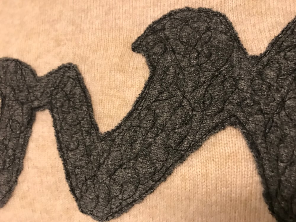 Image of Cashmere "Love" Sweater (Tan & Gray)