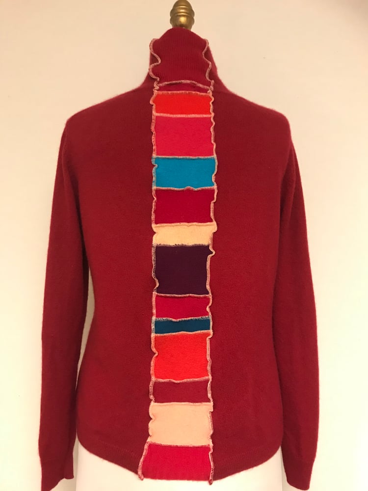 Image of Cashmere "Love" Sweater (Red on Red)