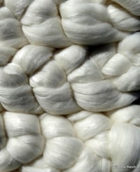Image 2 of 80/10/10 Targhee/Bamboo/Silk Undyed combed top 4 ounces
