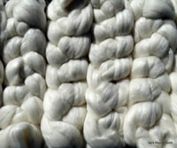 Image 1 of 80/10/10 Targhee/Bamboo/Silk Undyed combed top 4 ounces