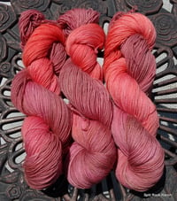 Image 3 of Salmon and Lobster Bisque Sparkle Fingering Yarn 438 yds ON SALE