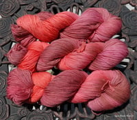 Image 2 of Salmon and Lobster Bisque Sparkle Fingering Yarn 438 yds ON SALE