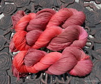 Image 5 of Salmon and Lobster Bisque Sparkle Fingering Yarn 438 yds ON SALE