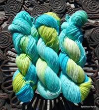 Image 3 of Tropical Breezes Fingering Sparkle Yarn 100 grams 438 yards