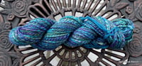 Image 2 of Proud Peacock Handspun Yarn 4.3 oz 162 yds Shetland Merino Tencel Silk