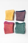 Pinstripe Merino Knitted Mittens- Teal/Ocean 