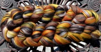 Image 2 of 4 ounces Leopard Combed Top Custom Blend - Corriedale/Merino ON SALE