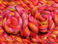 Image 5 of 4 ounces - Sunset NEW Custom Blend combed top - Merino/Corriedale ON SALE
