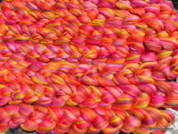 Image 2 of 4 ounces - Sunset NEW Custom Blend combed top - Merino/Corriedale ON SALE