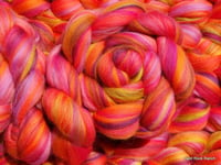 Image 3 of 4 ounces - Sunset NEW Custom Blend combed top - Merino/Corriedale ON SALE
