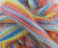 Image 2 of Tropical Delight - Corriedale combed top - 4 ounces ON SALE