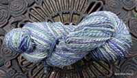 Image 2 of Easter Lily Handspun Yarn - HUGE skein - 7.93 ounces - 415 Yards - Heavy worsted
