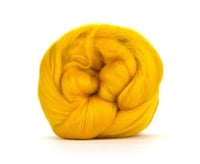 Image 2 of SUNSET Yellow - Merino Combed Top - 4 ounces to Spin, Felt, Blend
