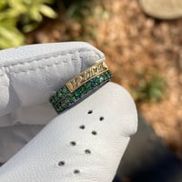 Image 2 of Tsavorite and Black Diamond Ring