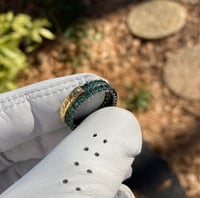 Image 3 of Tsavorite and Black Diamond Ring