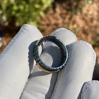 Image 5 of Tsavorite and Black Diamond Ring