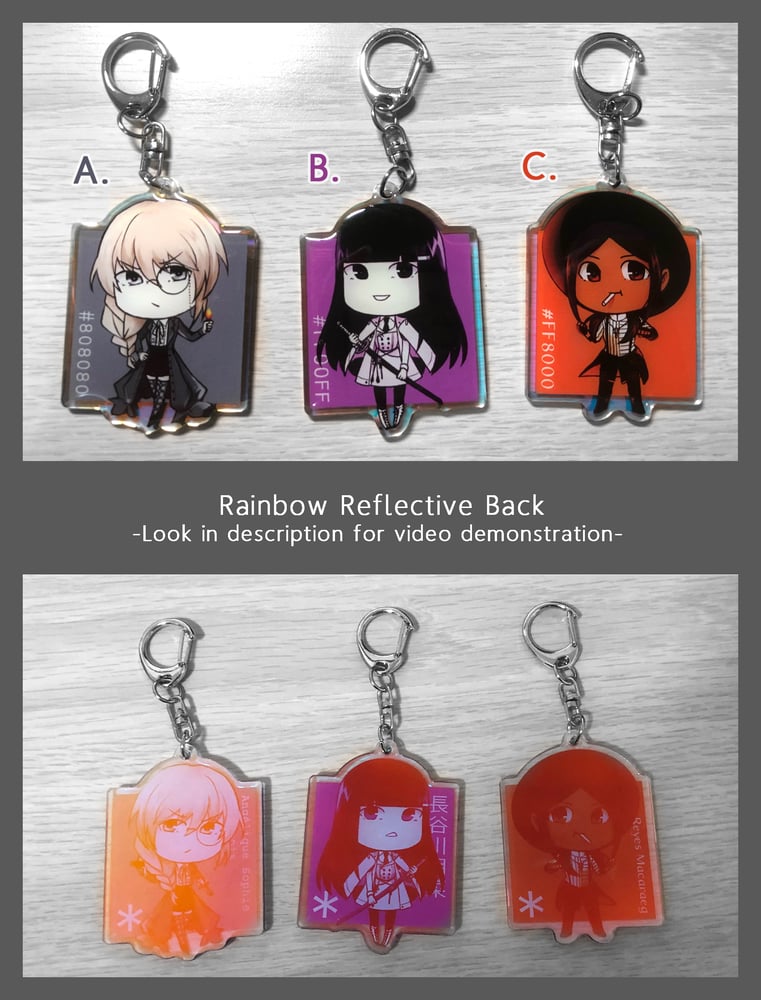 Image of 2.5" coLouR* Rainbow Keychains