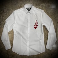 White "LOVE Overflowing!" Button-Up