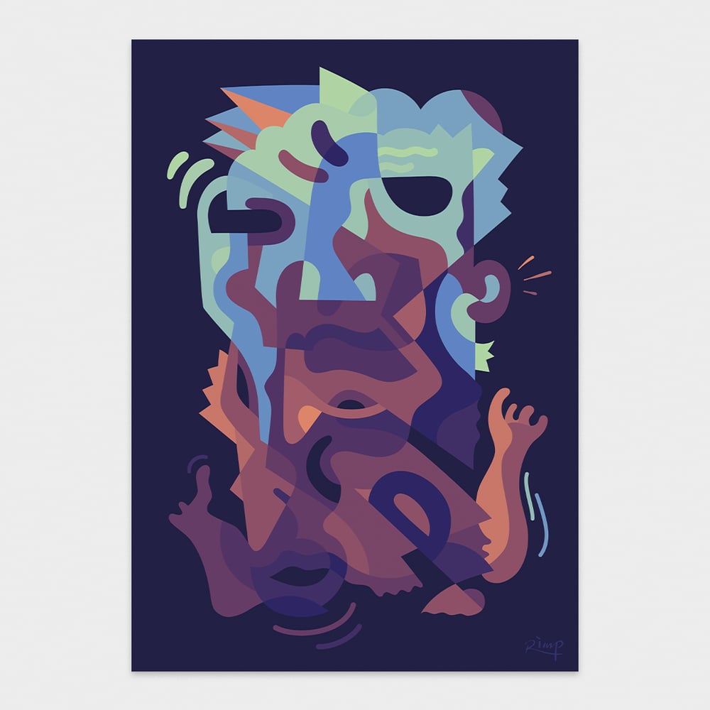 Image of Blue Face | 21 x 30 cm
