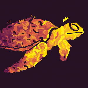 Image of Rudy's Turtle | 40 x 30 cm