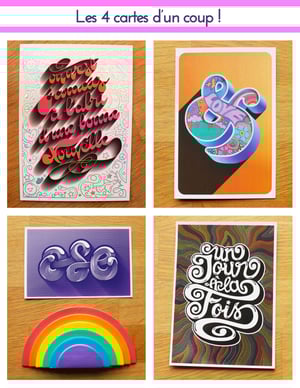 Les 4 cartes postales d'un coup !