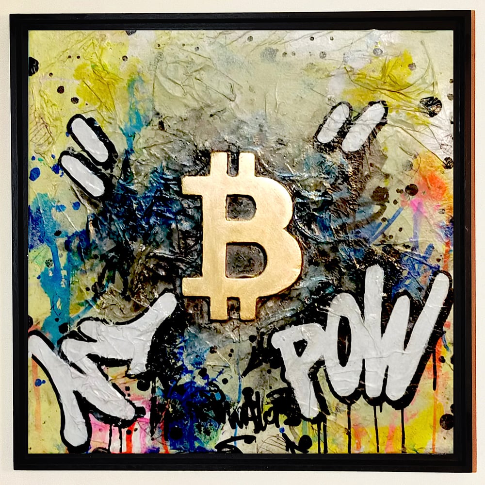 BITCOIN SCULPTURE 2022 30x30 signed