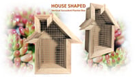 Image 1 of Vertical Succulent Planter Box - 13" HOUSE Shaped Planter Box
