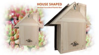 Image 4 of Vertical Succulent Planter Box - 13" HOUSE Shaped Planter Box