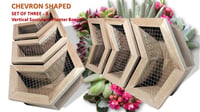 Image 1 of Vertical Succulent Planter Boxes: Chevron/Arrow Shaped Set of 3