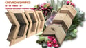 Vertical Succulent Planter Boxes: Chevron/Arrow Shaped Set of 3