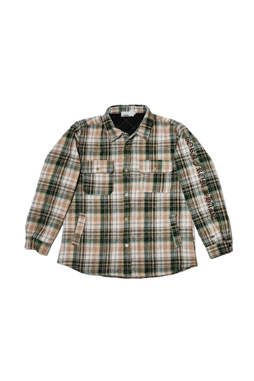 Image of "Born From Shade " Oversized Quilted Flannel 