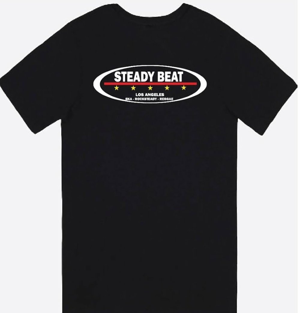 Steady Beat Recordings 5 star Tee Black