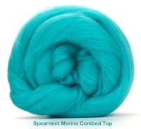 Image 1 of SPEARMINT - Merino Combed Top - 4 ounces to Spin, Felt, Blend, Create