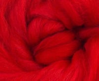 Image 2 of Scarlet - Red Merino Combed Top - 100 grams (3.5 oz)