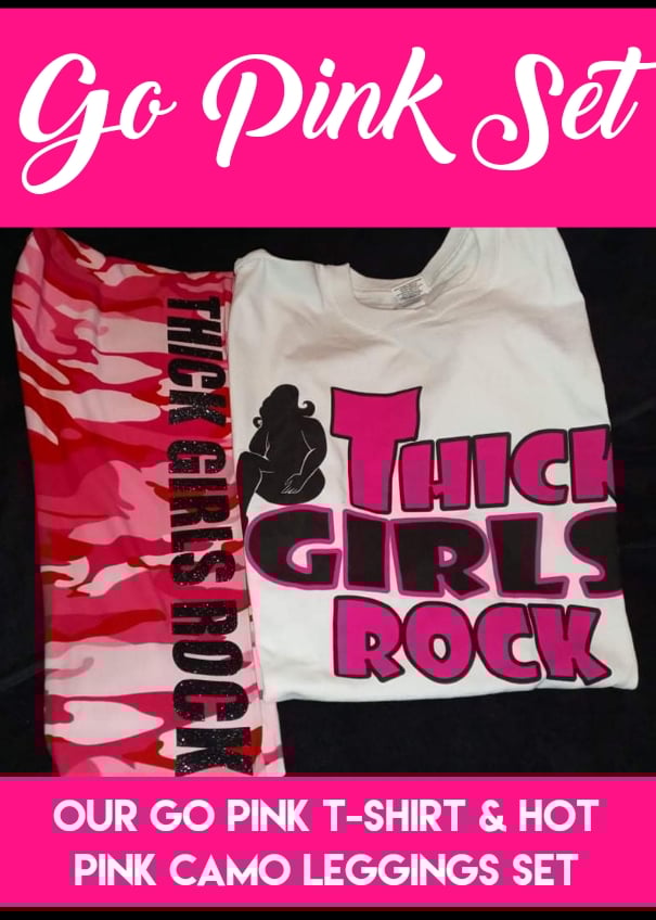 Image of DOUBLE PLAY - GO PINK TSHIRT & LEGGINGS