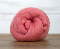 Image 3 of SALMON - Merino Combed Top - 4 ounces to Spin, Felt, Blend