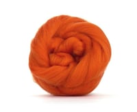 Image 3 of PUMPKIN Orange - Merino Combed Top - 4 ounces to Spin, Felt, Blend