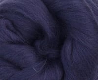 Image 2 of Petrol - Dark Dusky Purple Merino Combed Top - 100 grams (3.5 oz)