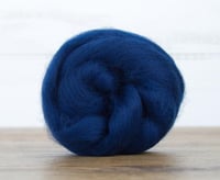 Image 3 of Ocean - Dark Blue Merino Combed Top - 100 grams (3.5 oz)