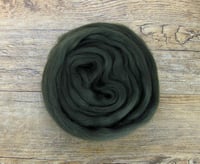 Image 2 of Moss - Mossy Green Merino Combed Top - 100 grams (3.5 oz)