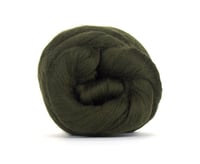 Image 3 of Moss - Mossy Green Merino Combed Top - 100 grams (3.5 oz)